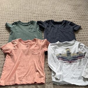 Crewcuts Kids' Short Sleeve Tees in Green, Navy, Peach, and White